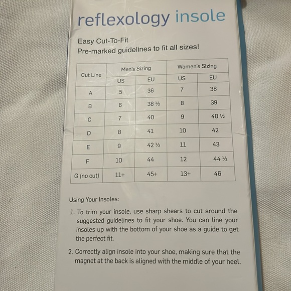 ⭐️Brand New REFLEXOLOGY INSOLE MAGNETIC INSERTS…opened but not used A122 - Picture 2 of 3